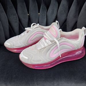 Nike Women's Pink and White Air Max Sneakers